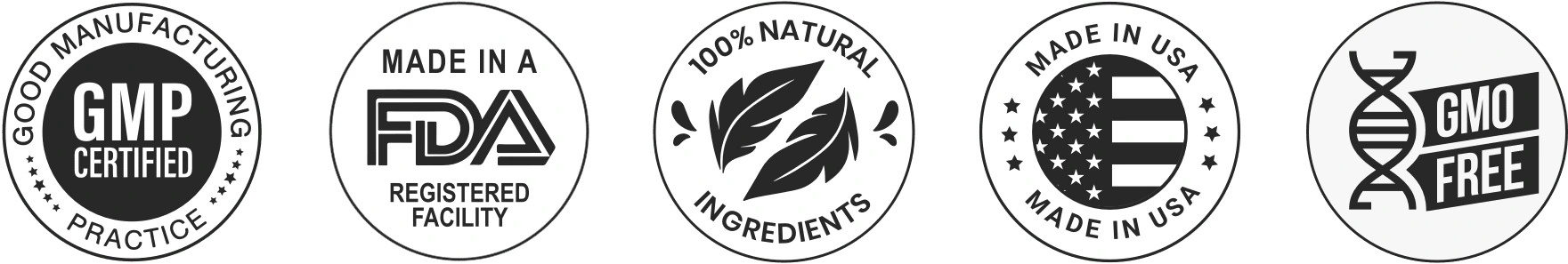 EreTurbo Natural Ingredients & Hormone Support Badges